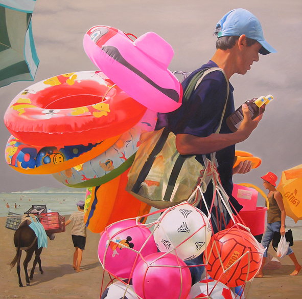 At the beach, by Edmond Gjikopulli
